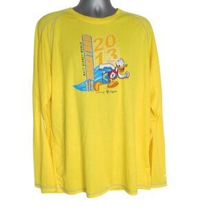 Disney's Donald Duck 2013 WDW 1/2 Marathon Champion Double Dry Race Shirt Men XL